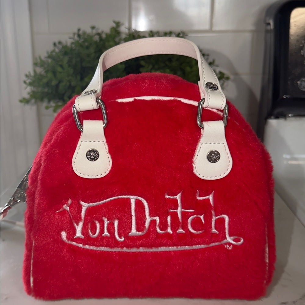 Von Dutch Plush Red Mini Bag